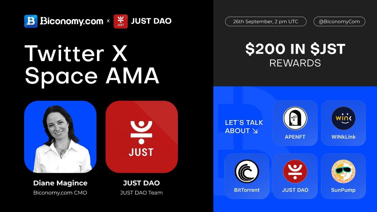 Biconomy × JUST DAO Twitter X Space AMA recap — $200 in JST rewards